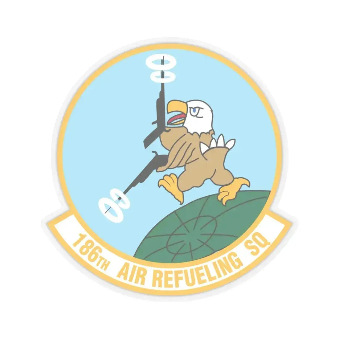 186 Air Refueling Squadron (U.S. Air Force) STICKER Vinyl Kiss-Cut Decal 4 Inch Transparent - The Sticker Space