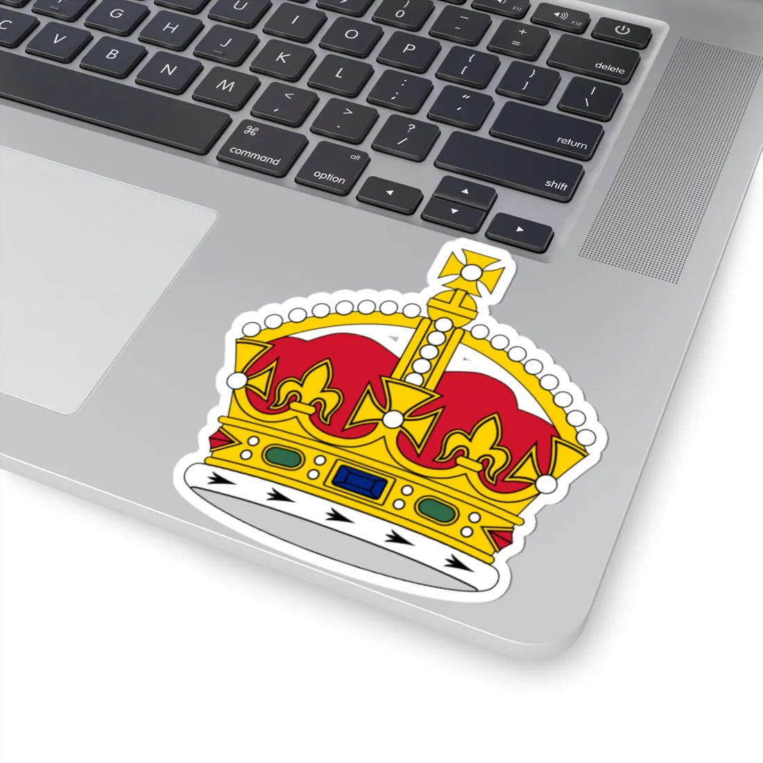 1860s pattern Tudor Crown 3D (United Kingdom) (Coat of Arms) STICKER Vinyl Kiss-Cut Decal - The Sticker Space