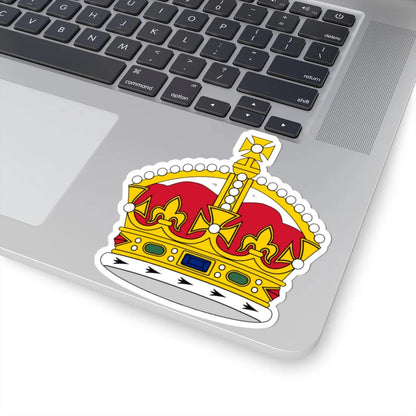 1860s pattern Tudor Crown 3D (United Kingdom) (Coat of Arms) STICKER Vinyl Kiss-Cut Decal - The Sticker Space