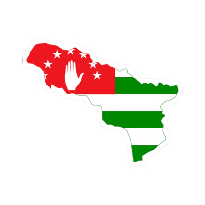 Flag-map of the Republic of Abkhazia STICKER Vinyl Kiss-Cut Decal