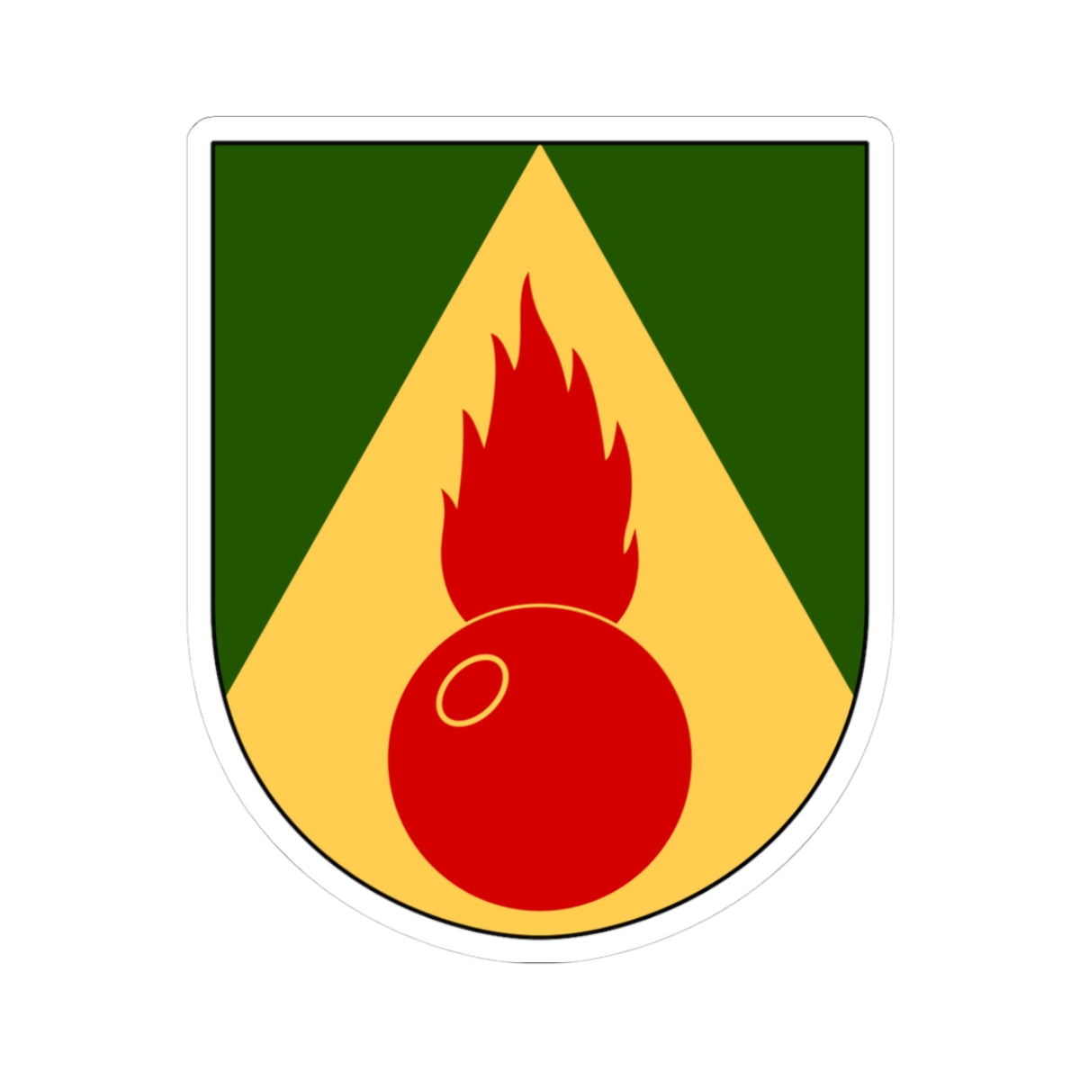 Artilleriregementet 913. kompaniet vapen (Sweden) (Coat of Arms) STICKER Vinyl Kiss-Cut Decal