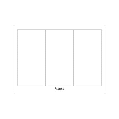 Flag of France colouring page (France) STICKER Vinyl Kiss-Cut Decal