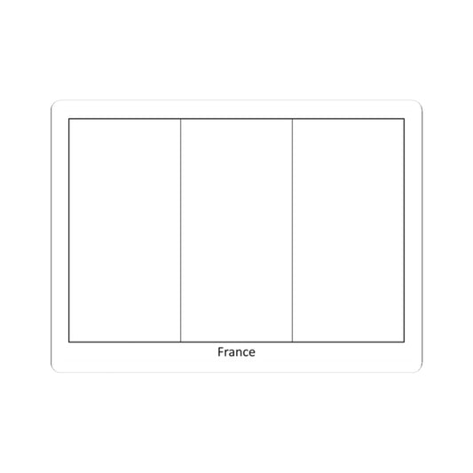 Flag of France colouring page (France) STICKER Vinyl Kiss-Cut Decal