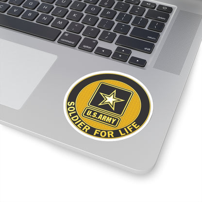 Soldier for Life Lapel Button (U.S. Army) STICKER Vinyl Kiss-Cut Decal