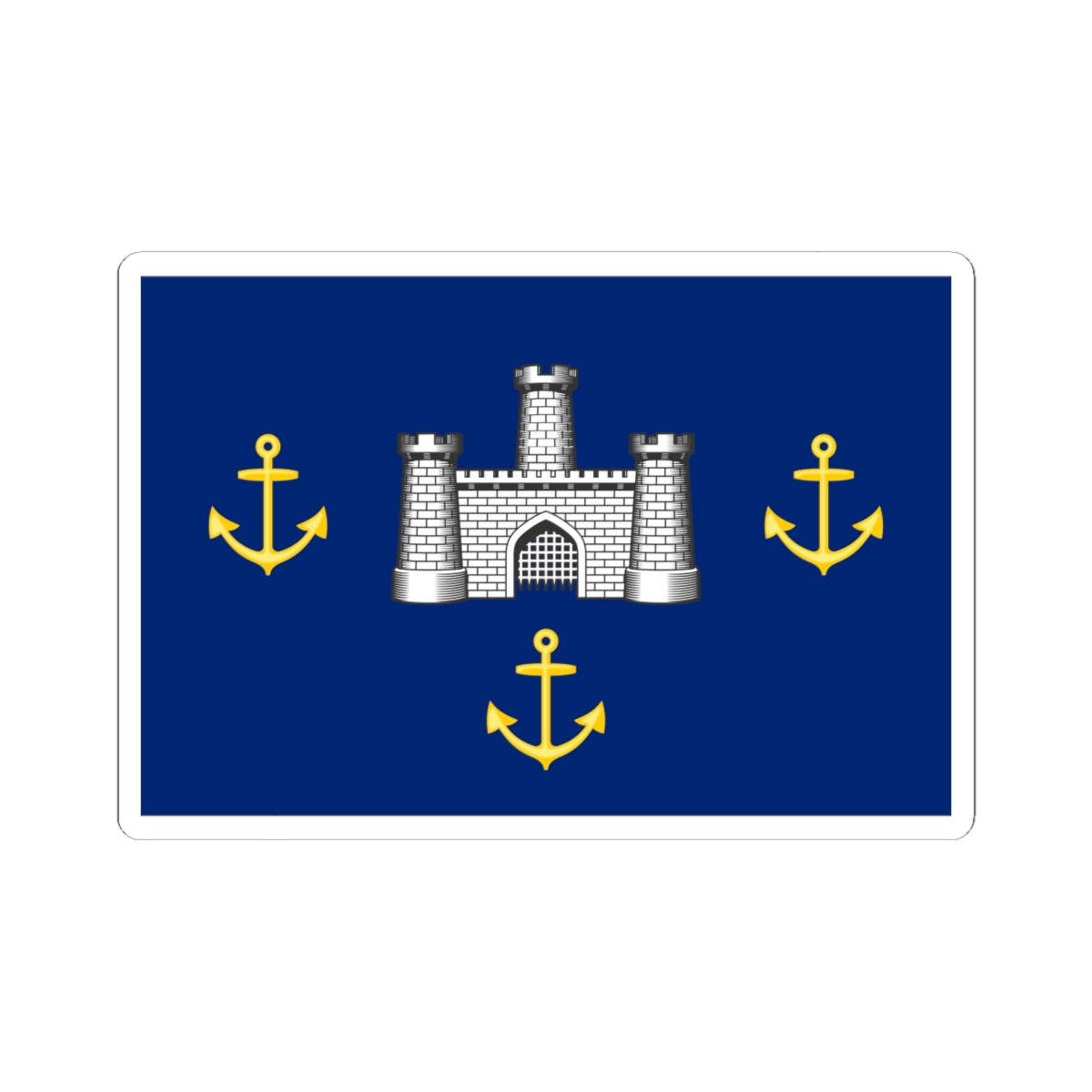 Isle of Wight Council Flag (England) STICKER Vinyl Kiss-Cut Decal
