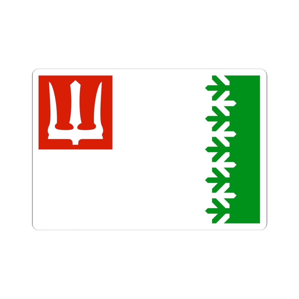 Flag of Volkhovsky rayon Leningrad oblast (Russia) STICKER Vinyl Kiss-Cut Decal
