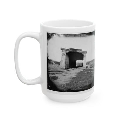 Richmond, Va. Ruins Of Richmond & Danville Railroad Bridge (U.S. Civil War) White Coffee Mug