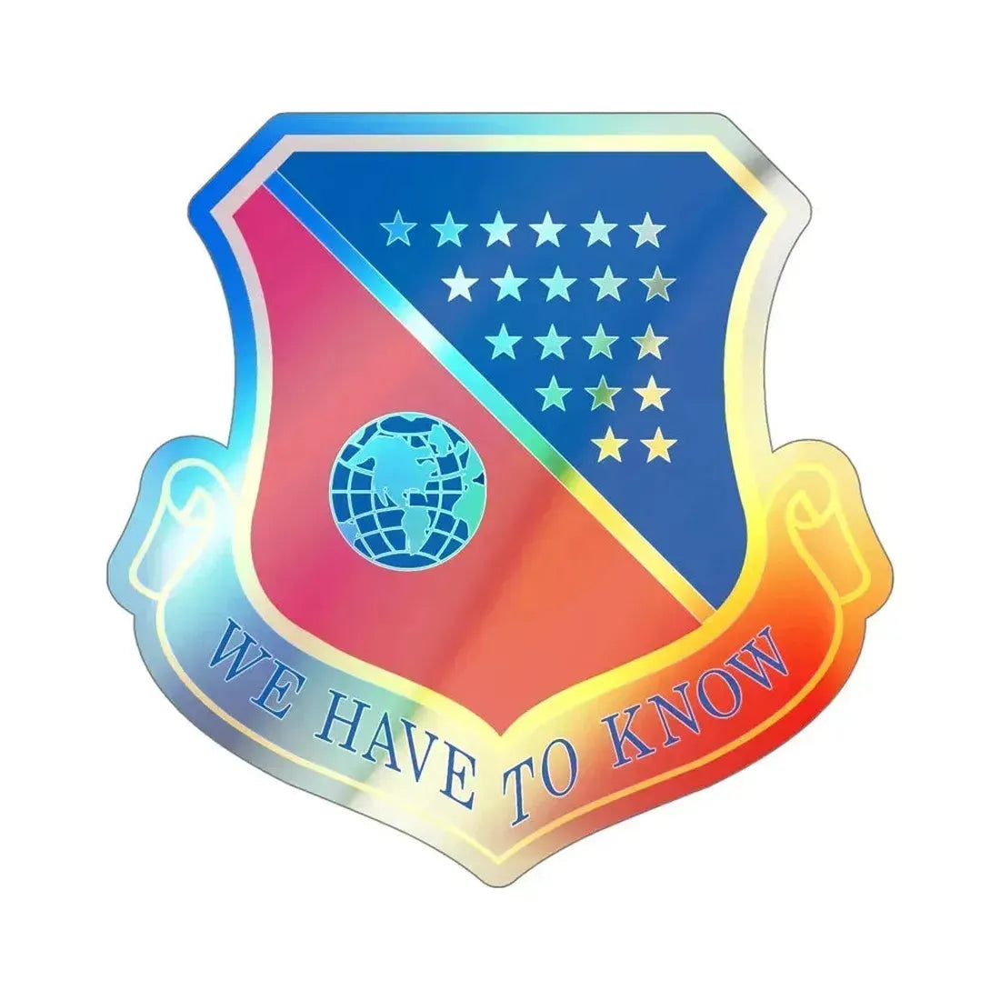 186th Air Refueling Wing (U.S. Air Force) Holographic STICKER Die-Cut Vinyl Decal 5 Inch Holographic - The Sticker Space
