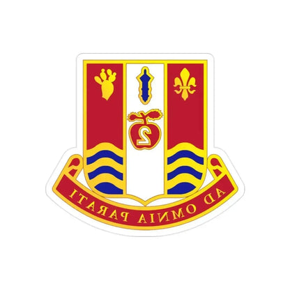 186th Artillery Regiment (U.S. Army) REVERSE PRINT Transparent Die-Cut STICKER 2 Inch Die-Cut Transparent - The Sticker Space