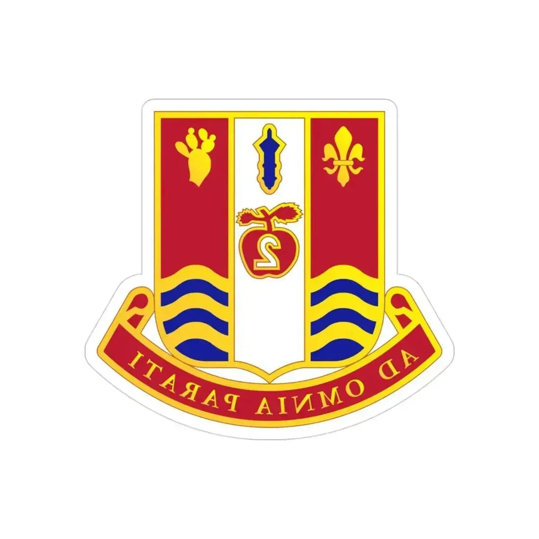 186th Artillery Regiment (U.S. Army) REVERSE PRINT Transparent Die-Cut STICKER 3 Inch Die-Cut Transparent - The Sticker Space