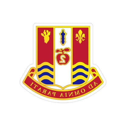 186th Artillery Regiment (U.S. Army) REVERSE PRINT Transparent Die-Cut STICKER 3 Inch Die-Cut Transparent - The Sticker Space