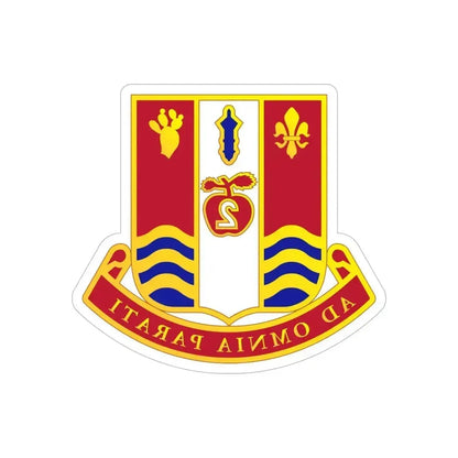 186th Artillery Regiment (U.S. Army) REVERSE PRINT Transparent Die-Cut STICKER 6 Inch Die-Cut Transparent - The Sticker Space