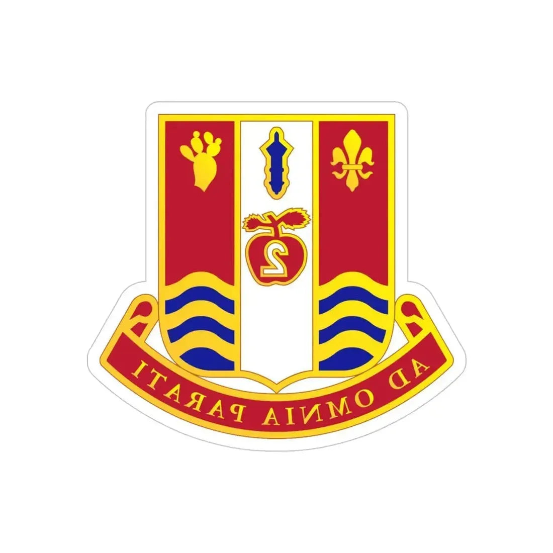 186th Artillery Regiment (U.S. Army) REVERSE PRINT Transparent Die-Cut STICKER - The Sticker Space