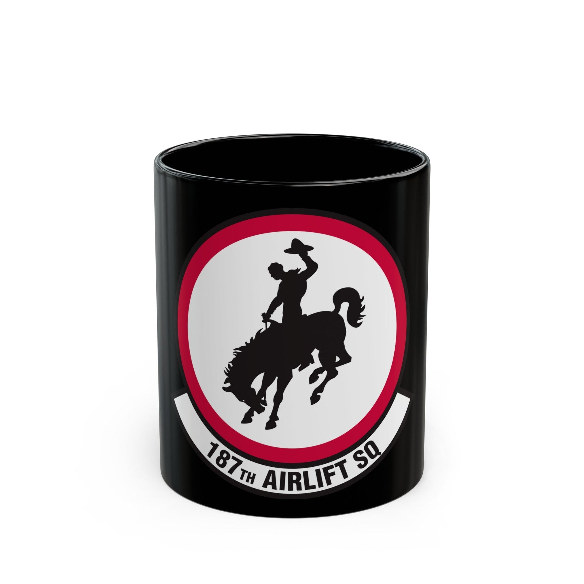 187 Airlift Squadron (U.S. Air Force) Black Coffee Mug-11oz-The Sticker Space