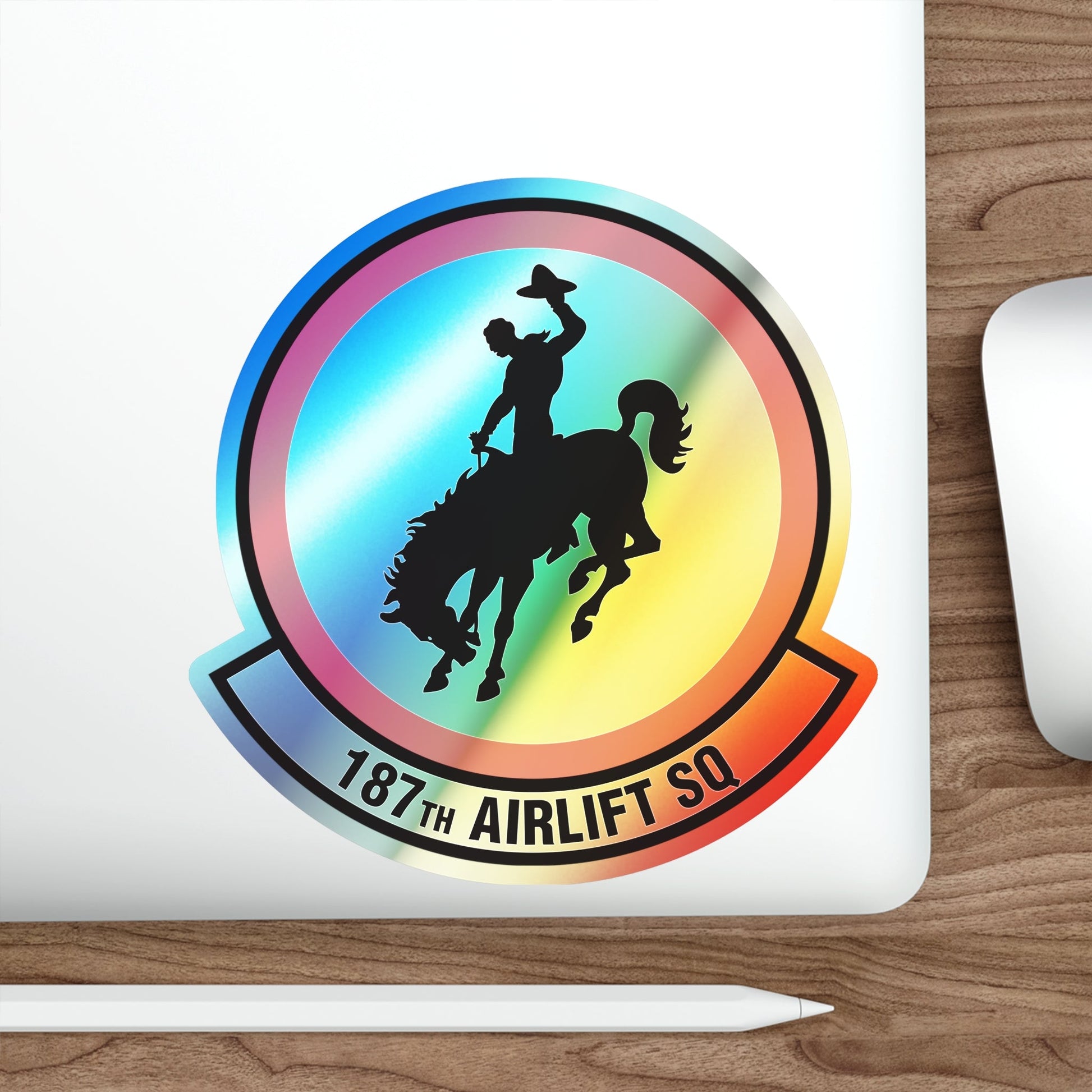 187 Airlift Squadron (U.S. Air Force) Holographic STICKER Die-Cut Vinyl Decal-The Sticker Space