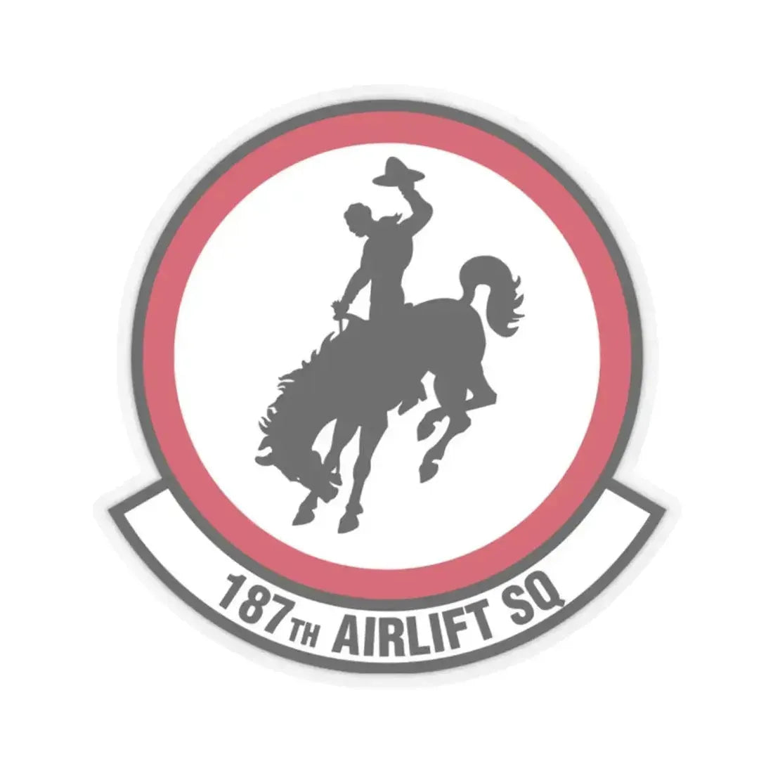 187 Airlift Squadron (U.S. Air Force) STICKER Vinyl Kiss-Cut Decal 2 Inch Transparent - The Sticker Space