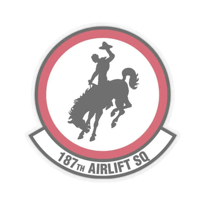 187 Airlift Squadron (U.S. Air Force) STICKER Vinyl Kiss-Cut Decal 2 Inch Transparent - The Sticker Space