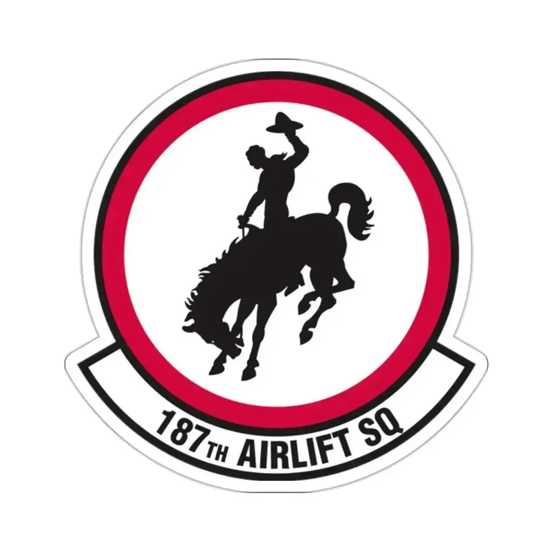 187 Airlift Squadron (U.S. Air Force) STICKER Vinyl Kiss-Cut Decal 2 Inch White - The Sticker Space