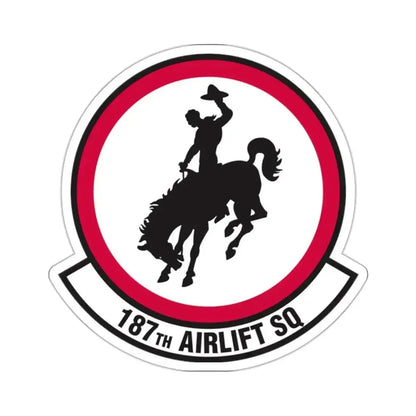 187 Airlift Squadron (U.S. Air Force) STICKER Vinyl Kiss-Cut Decal 2 Inch White - The Sticker Space