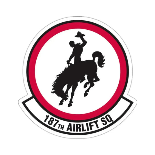 187 Airlift Squadron (U.S. Air Force) STICKER Vinyl Kiss-Cut Decal 2 Inch White - The Sticker Space
