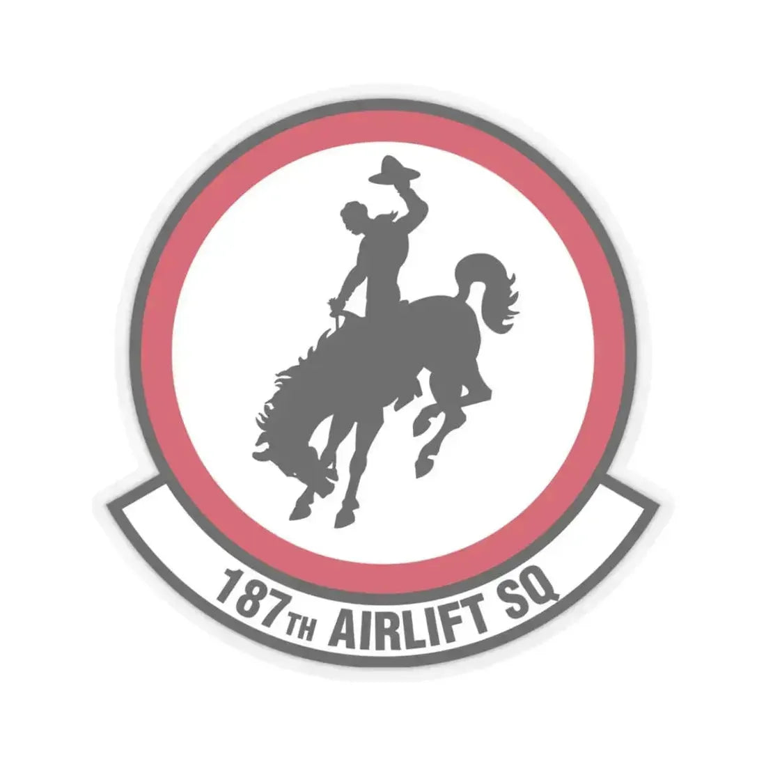187 Airlift Squadron (U.S. Air Force) STICKER Vinyl Kiss-Cut Decal 3 Inch Transparent - The Sticker Space