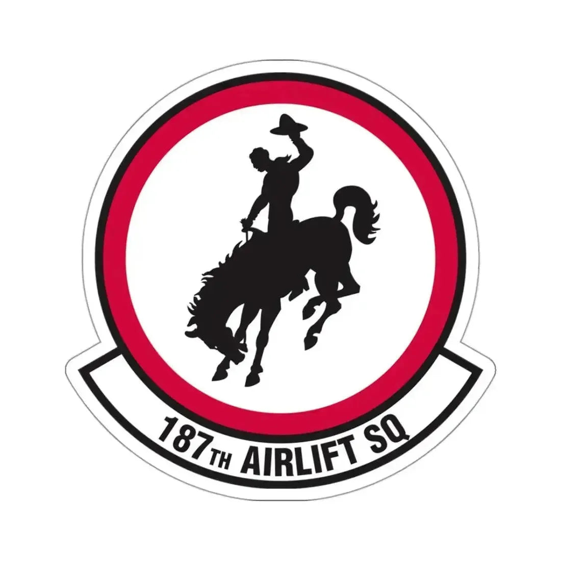187 Airlift Squadron (U.S. Air Force) STICKER Vinyl Kiss-Cut Decal 3 Inch White - The Sticker Space