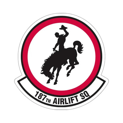187 Airlift Squadron (U.S. Air Force) STICKER Vinyl Kiss-Cut Decal 3 Inch White - The Sticker Space