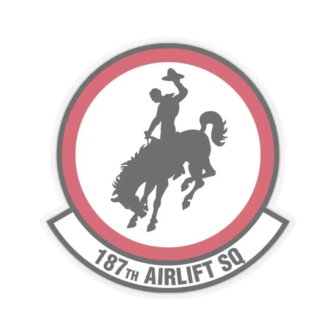 187 Airlift Squadron (U.S. Air Force) STICKER Vinyl Kiss-Cut Decal 4 Inch Transparent - The Sticker Space