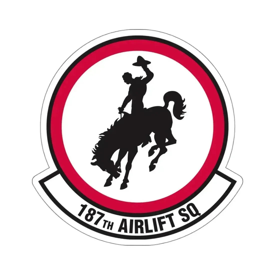 187 Airlift Squadron (U.S. Air Force) STICKER Vinyl Kiss-Cut Decal 4 Inch White - The Sticker Space