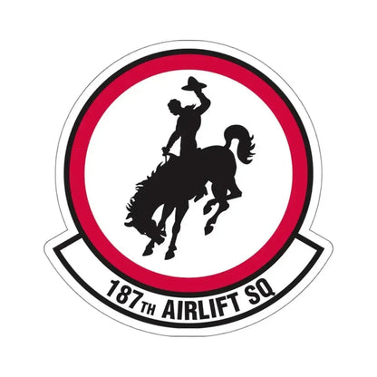 187 Airlift Squadron (U.S. Air Force) STICKER Vinyl Kiss-Cut Decal 4 Inch White - The Sticker Space