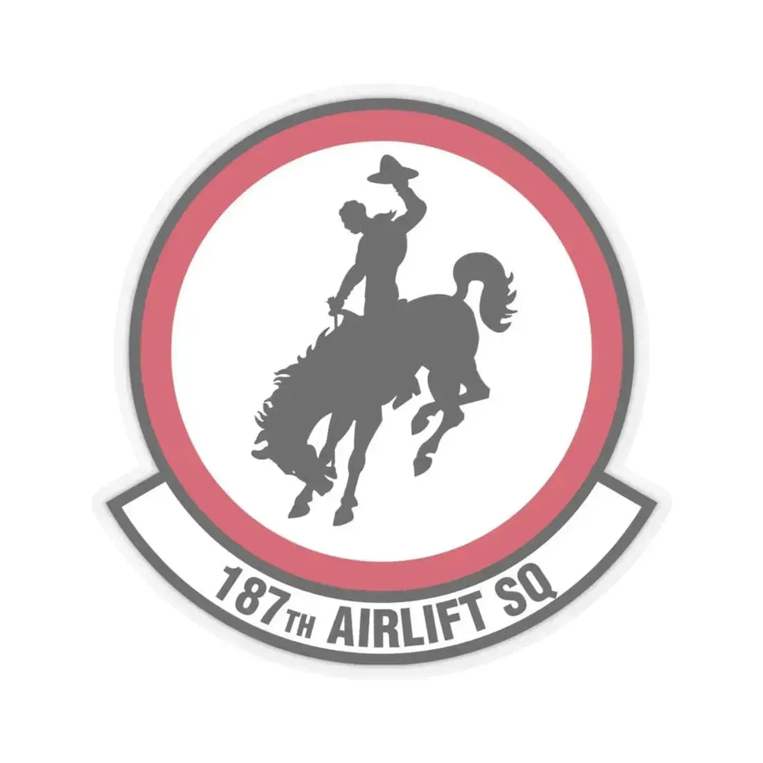 187 Airlift Squadron (U.S. Air Force) STICKER Vinyl Kiss-Cut Decal 6 Inch Transparent - The Sticker Space