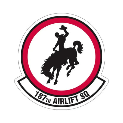 187 Airlift Squadron (U.S. Air Force) STICKER Vinyl Kiss-Cut Decal 6 Inch White - The Sticker Space