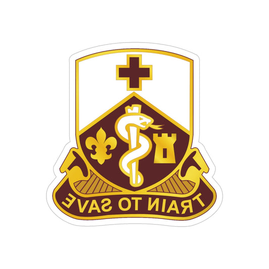 187 Medical Battalion (U.S. Army) REVERSE PRINT Transparent STICKER-6" × 6"-The Sticker Space