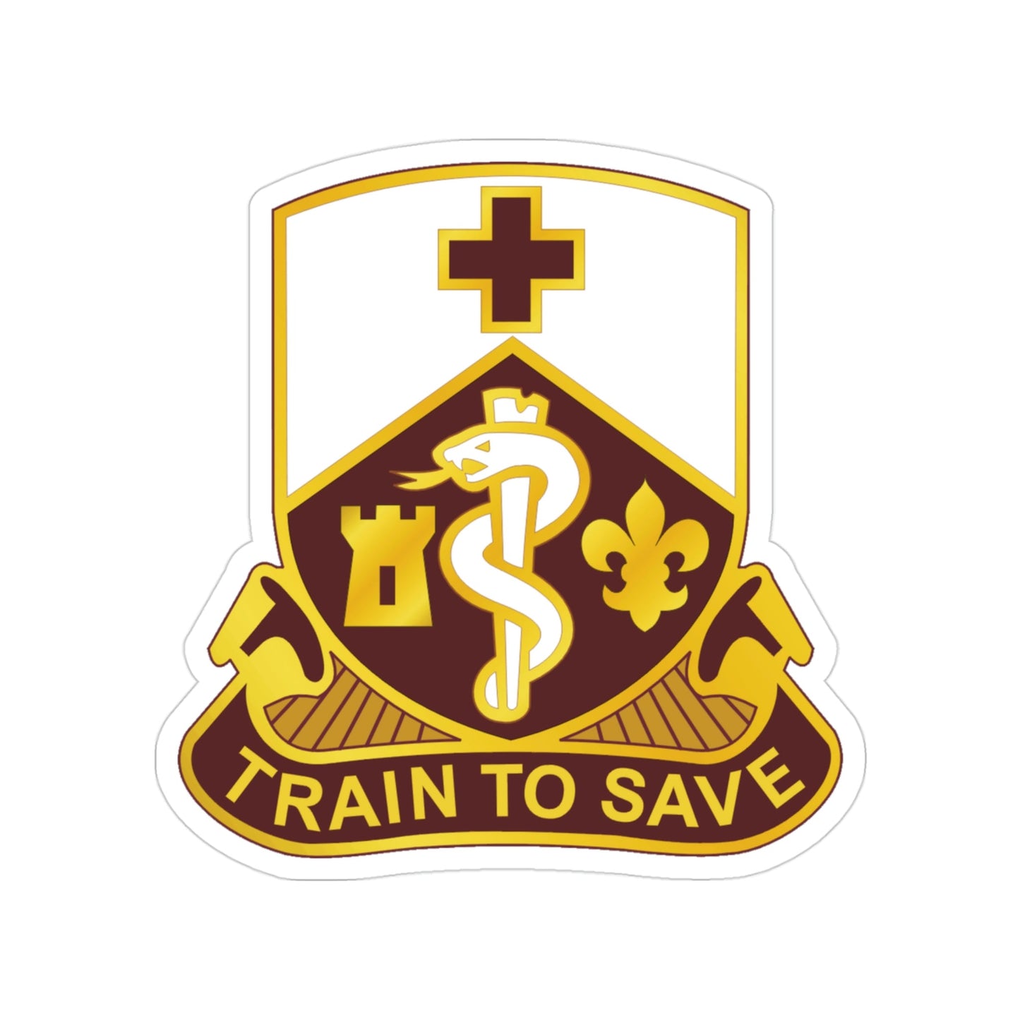 187 Medical Battalion (U.S. Army) Transparent STICKER Die-Cut Vinyl Decal-3 Inch-The Sticker Space