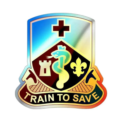187 Medical Battalion (U.S. Army) Holographic STICKER Die-Cut Vinyl Decal 4 Inch Holographic - The Sticker Space