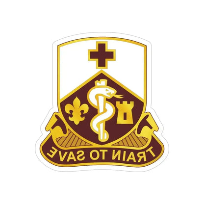 187 Medical Battalion (U.S. Army) REVERSE PRINT Transparent Die-Cut STICKER 4 Inch Die-Cut Transparent - The Sticker Space