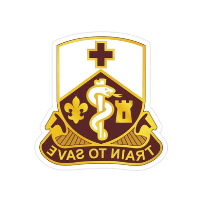 187 Medical Battalion (U.S. Army) REVERSE PRINT Transparent Die-Cut STICKER - The Sticker Space