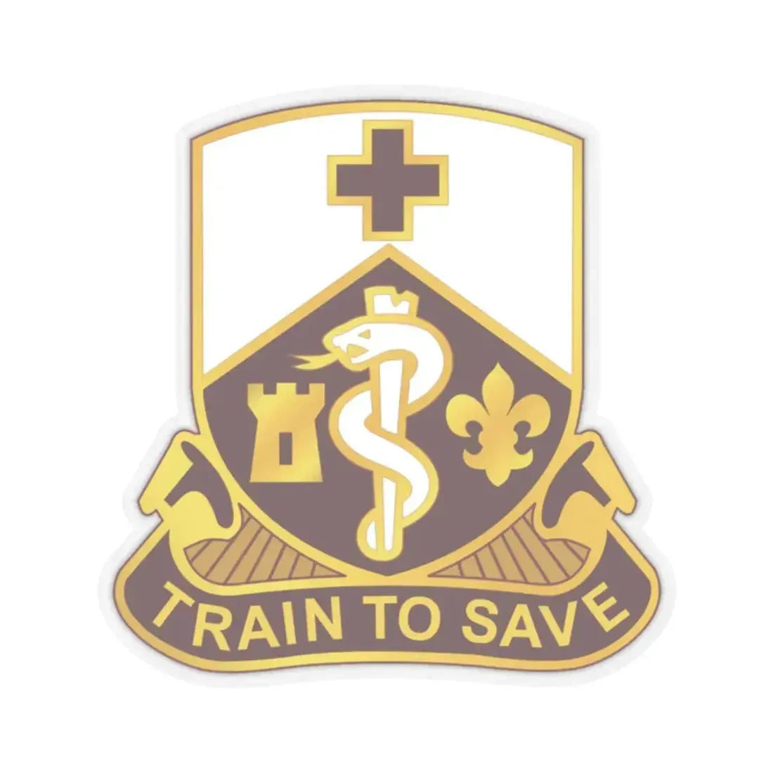 187 Medical Battalion (U.S. Army) STICKER Vinyl Kiss-Cut Decal 2 Inch Transparent - The Sticker Space