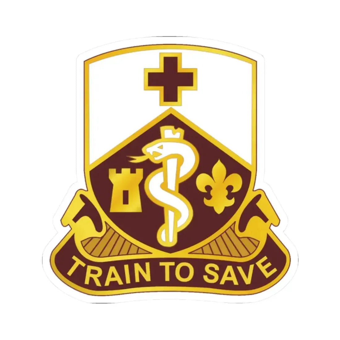 187 Medical Battalion (U.S. Army) STICKER Vinyl Kiss-Cut Decal 2 Inch White - The Sticker Space