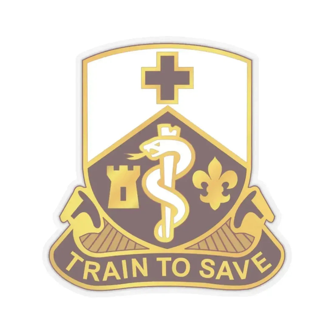 187 Medical Battalion (U.S. Army) STICKER Vinyl Kiss-Cut Decal 3 Inch Transparent - The Sticker Space