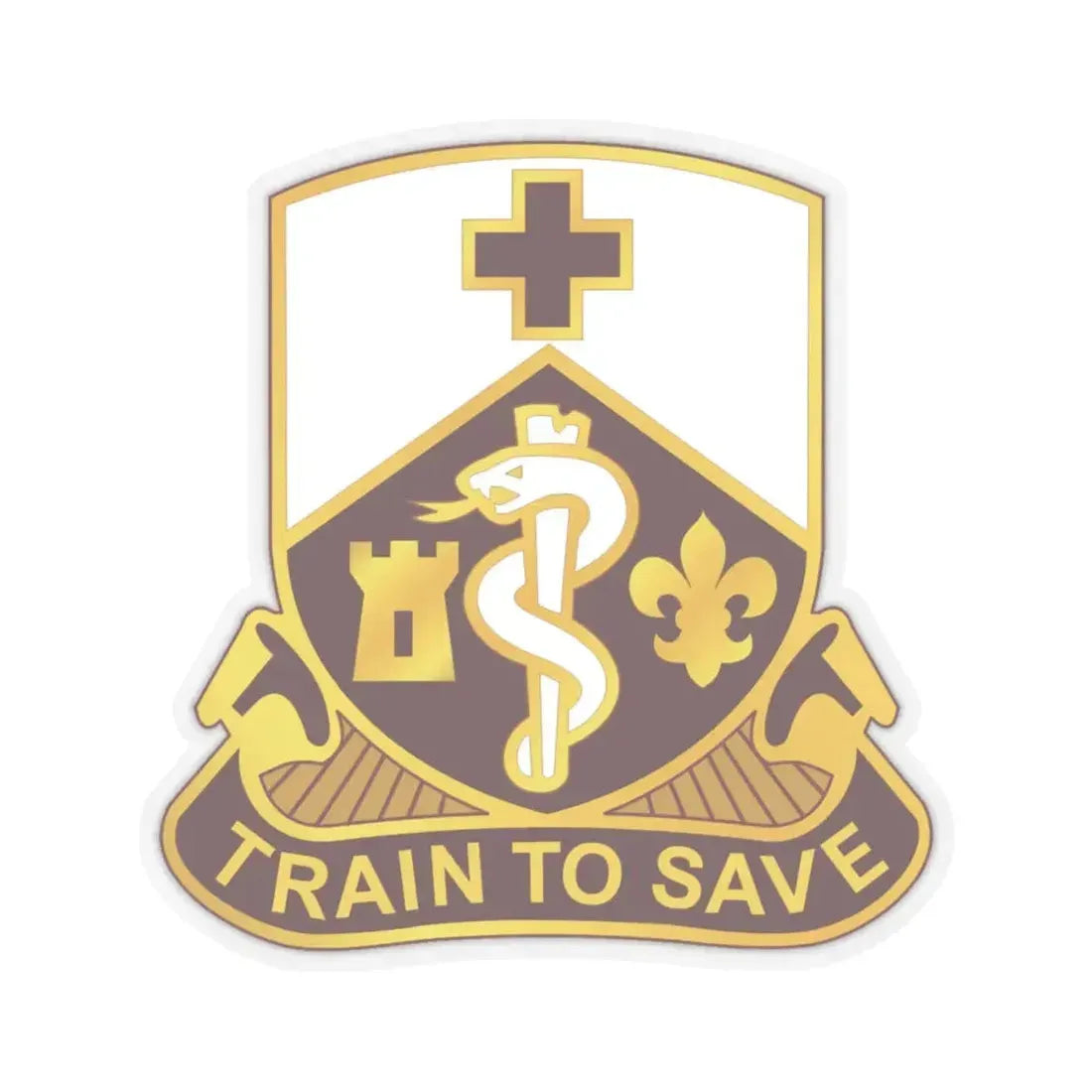 187 Medical Battalion (U.S. Army) STICKER Vinyl Kiss-Cut Decal 4 Inch Transparent - The Sticker Space