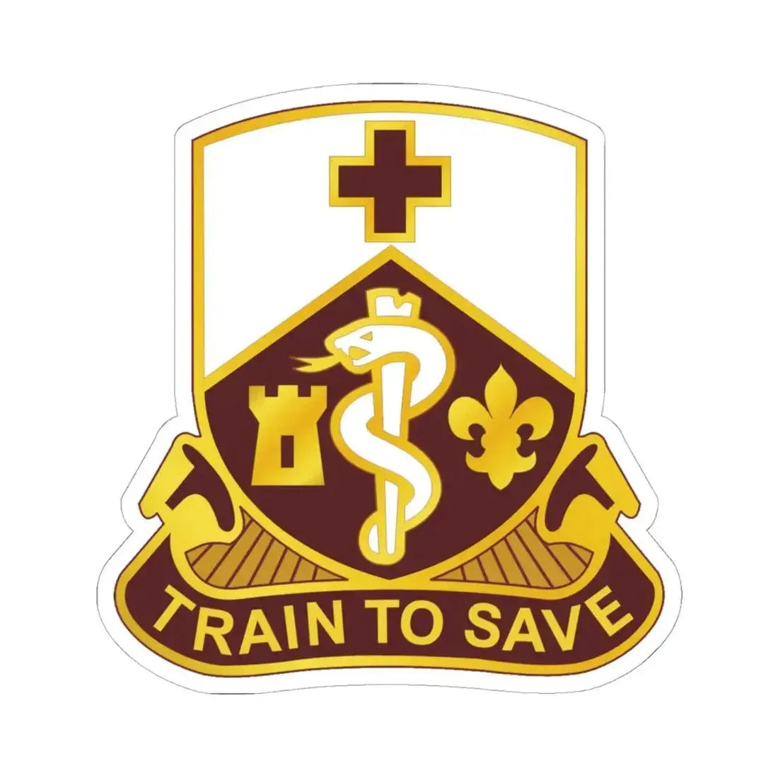 187 Medical Battalion (U.S. Army) STICKER Vinyl Kiss-Cut Decal 6 Inch White - The Sticker Space