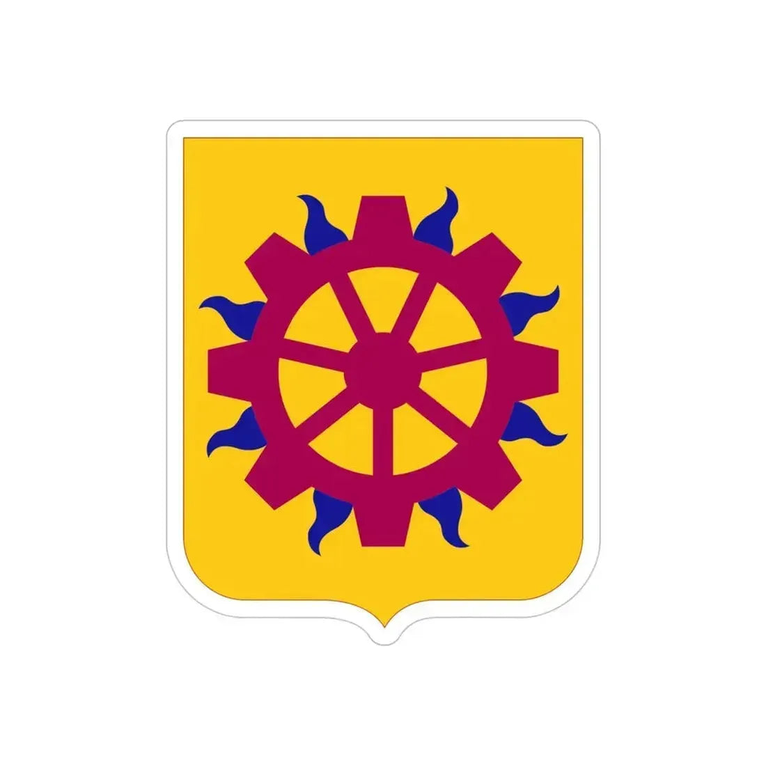 187 Ordnance Battalion 2 (U.S. Army) REVERSE PRINT Transparent Die-Cut STICKER 4 Inch Die-Cut Transparent - The Sticker Space