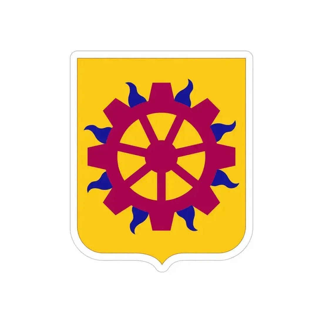 187 Ordnance Battalion 2 (U.S. Army) REVERSE PRINT Transparent Die-Cut STICKER 5 Inch Die-Cut Transparent - The Sticker Space