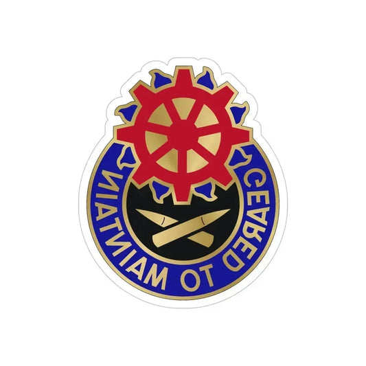 187 Ordnance Battalion (U.S. Army) REVERSE PRINT Transparent Die-Cut STICKER 6 Inch Die-Cut Transparent - The Sticker Space