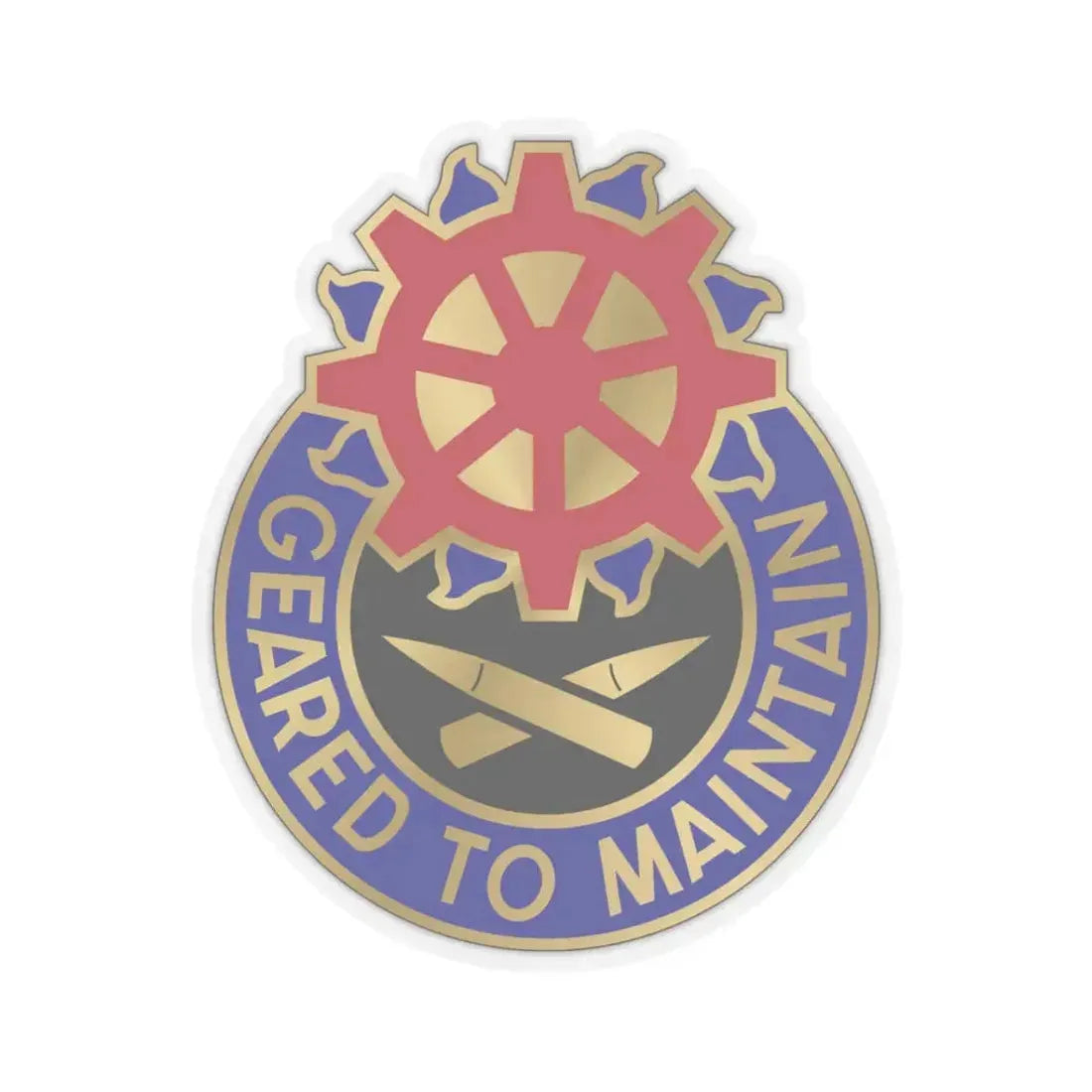 187 Ordnance Battalion (U.S. Army) STICKER Vinyl Kiss-Cut Decal 3 Inch Transparent - The Sticker Space