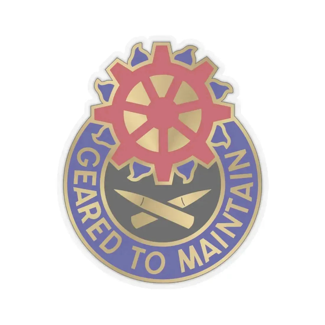 187 Ordnance Battalion (U.S. Army) STICKER Vinyl Kiss-Cut Decal 4 Inch Transparent - The Sticker Space