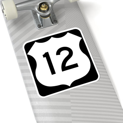 US 12 MN 1961 (Minnesota) (Road Sign) STICKER Vinyl Kiss-Cut Decal