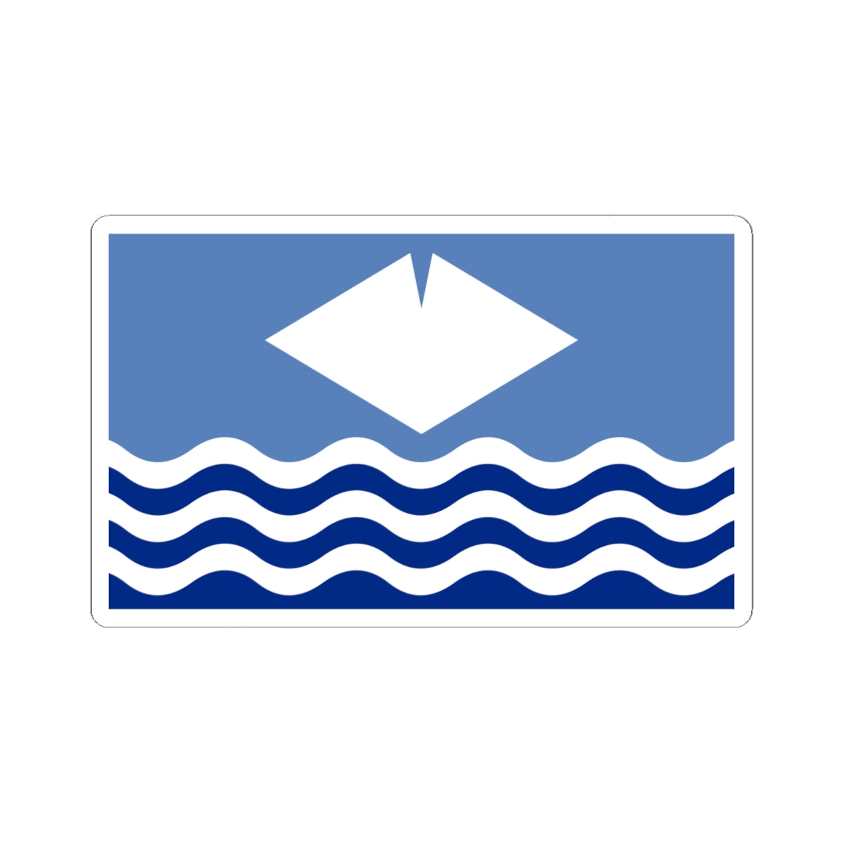 Flag of the Isle of Wight (England) STICKER Vinyl Kiss-Cut Decal