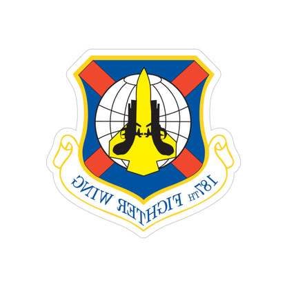 187th Fighter Wing (U.S. Air Force) REVERSE PRINT Transparent STICKER-5" × 5"-The Sticker Space